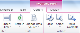 Pivot Table Tools