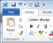 Microsoft Word - Customized Quick Access Toolbar