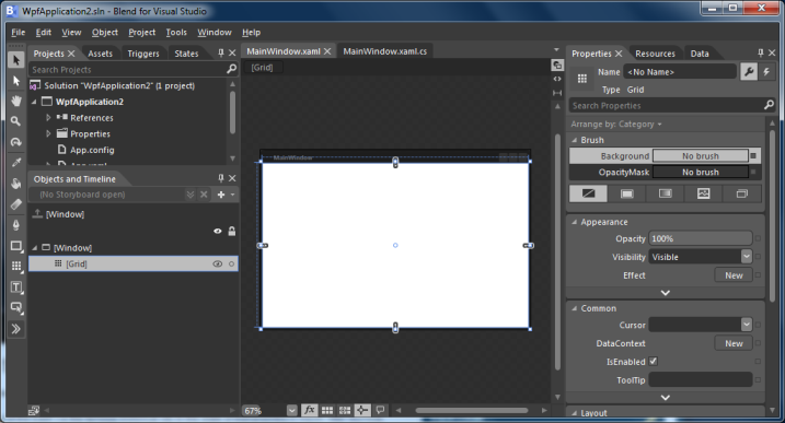 Microsoft Blend for Visual Studio - Project Canvas