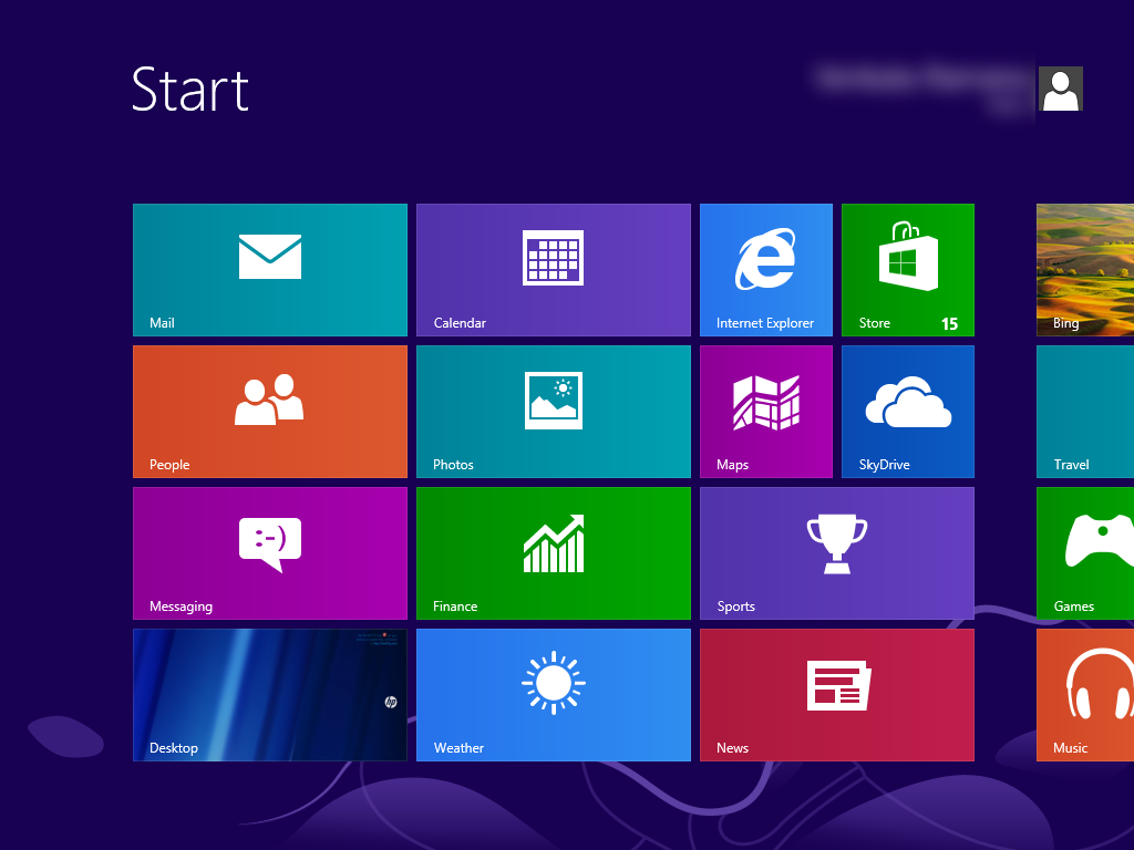 Windows 8 - Start screen
