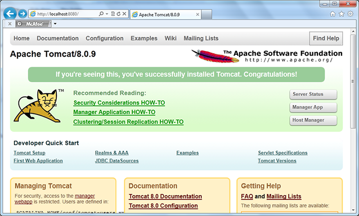 Apache Tomcat - Test page