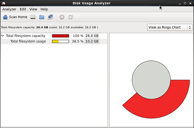 Disk Usage Analyzer application