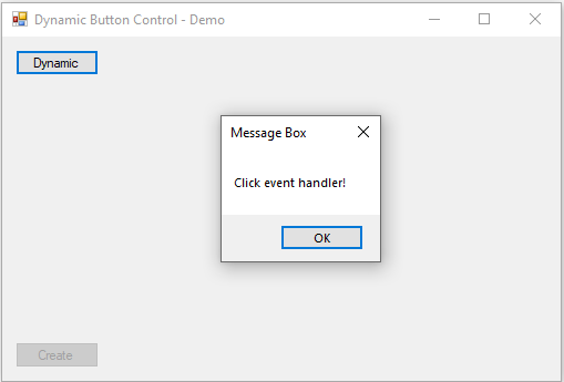 Dynamically created Button control