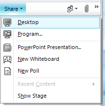 How to share your desktop in Lync 2010?