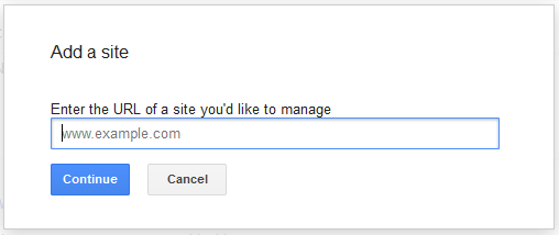 How to add site to Google Webmaster Tools?