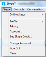 how to change skype password without microsoft account