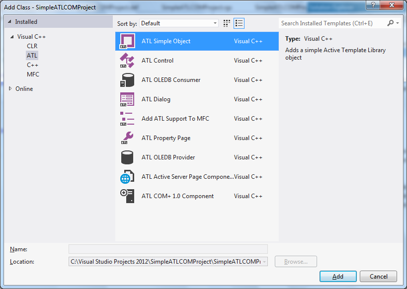 Visual C++ – Creating an ATL COM Component (Part – 2)