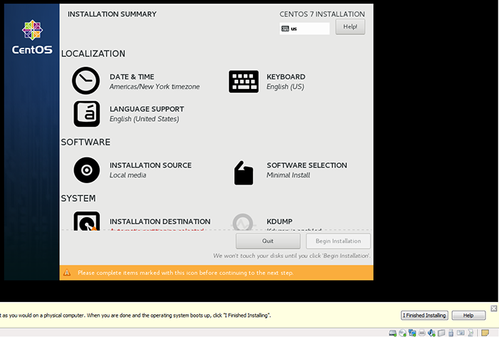 Instal!   l Centos 7 On Virtual Machine Vmware Workstation 12 Codesteps !   - centos 7 installation summary