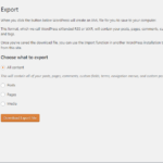 WordPress – How to Export All content from WordPress site?