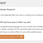 How to fix “WordPress has detected that your site is running on an insecure version of PHP”?