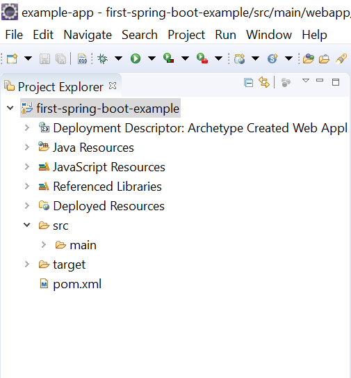 Our sample Project Structure in Eclipse IDE